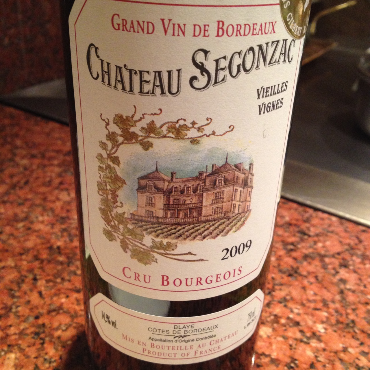 Chateau Segonzac 1979 赤ワイン 1979年 シャトー・スゴンザック