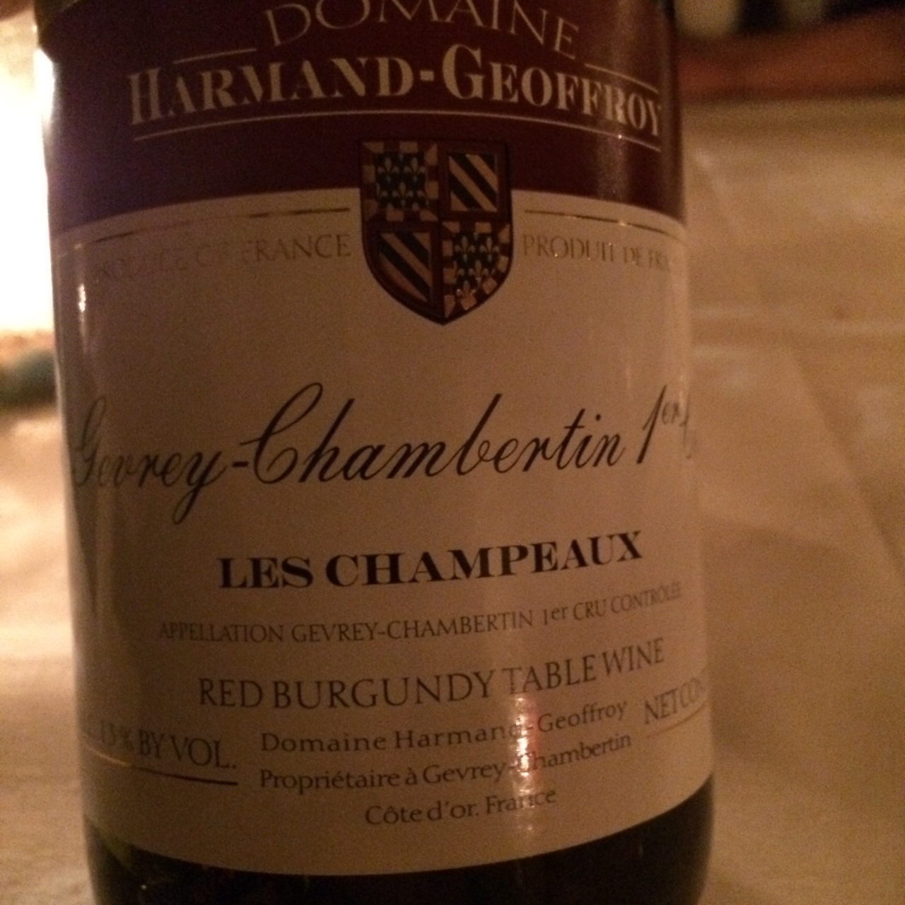 Domaine Harmand-Geoffroy Lavaux Saint-Jacques Gevrey-Chambertin