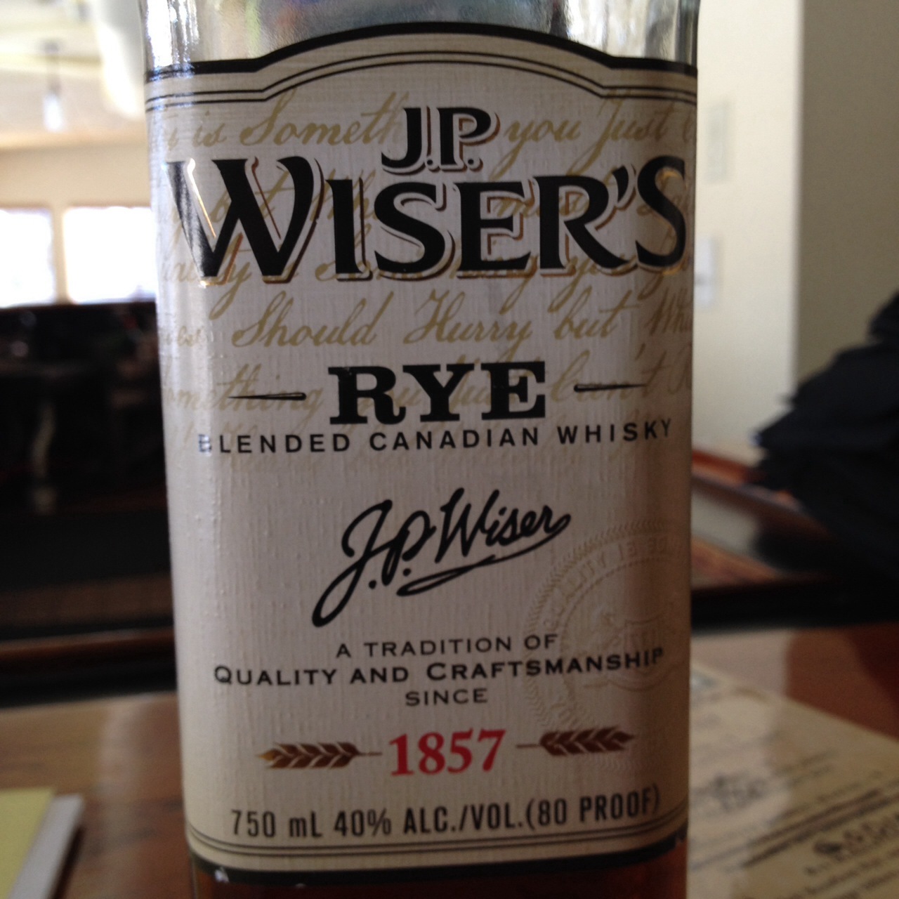 JP Wiser Blended Canadian Rye Whisky