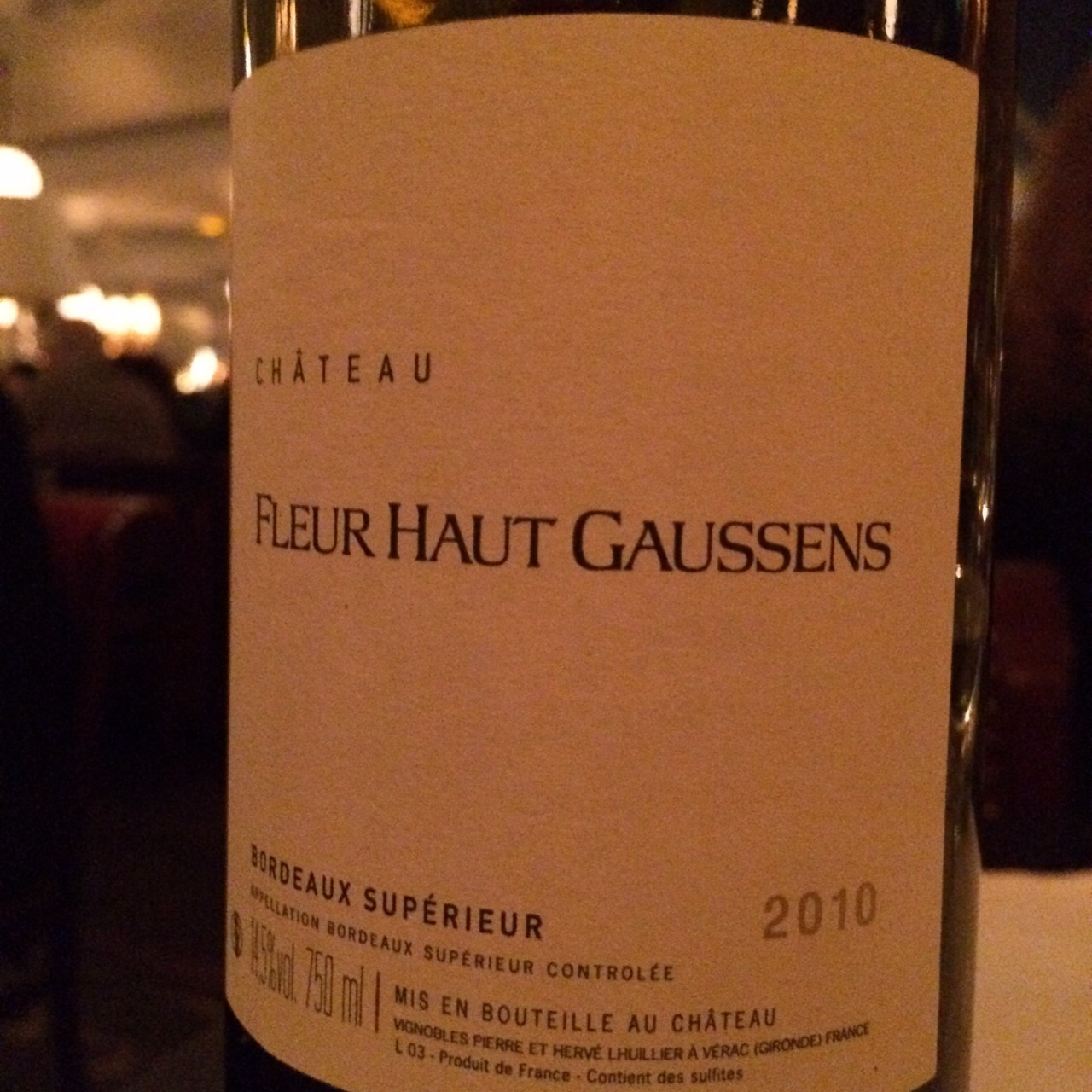 Chateau Fleur Haut Gaussens Superieur Red Bordeaux Blend 10 Schneider S Of Capitol Hill
