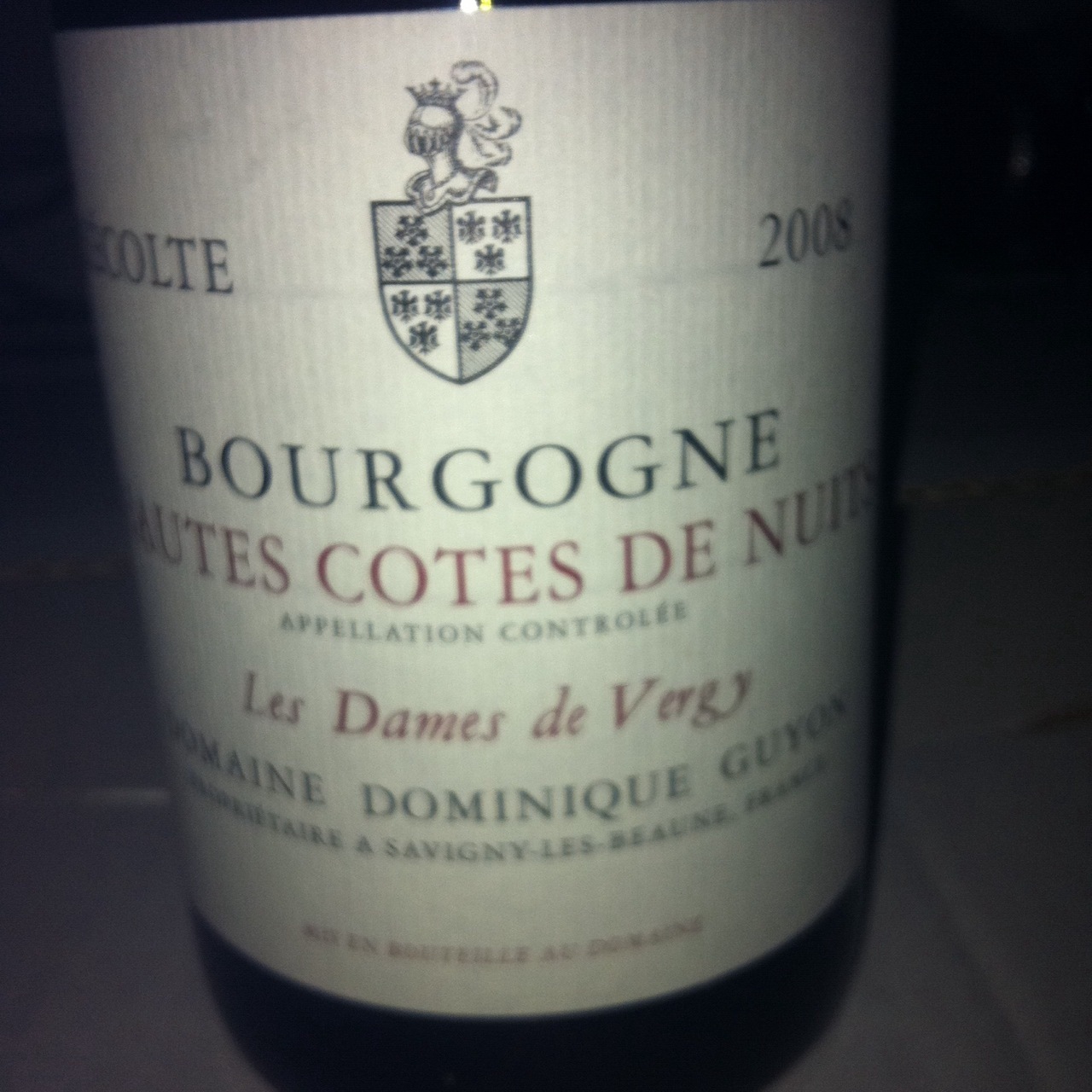 Dominique Guyon Les Dames de Vergy Bourgogne Hautes Côtes de Nuits