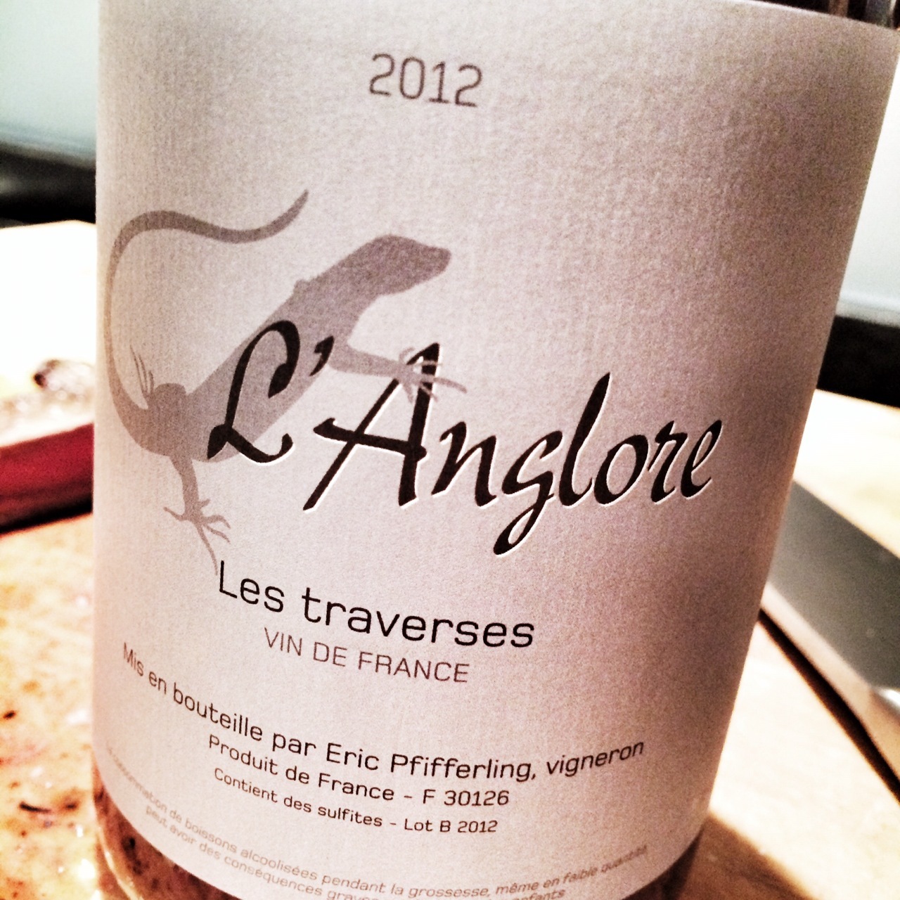 Eric Pfifferling (Domaine de l'Anglore) L'Anglore Les Traverses Grenache