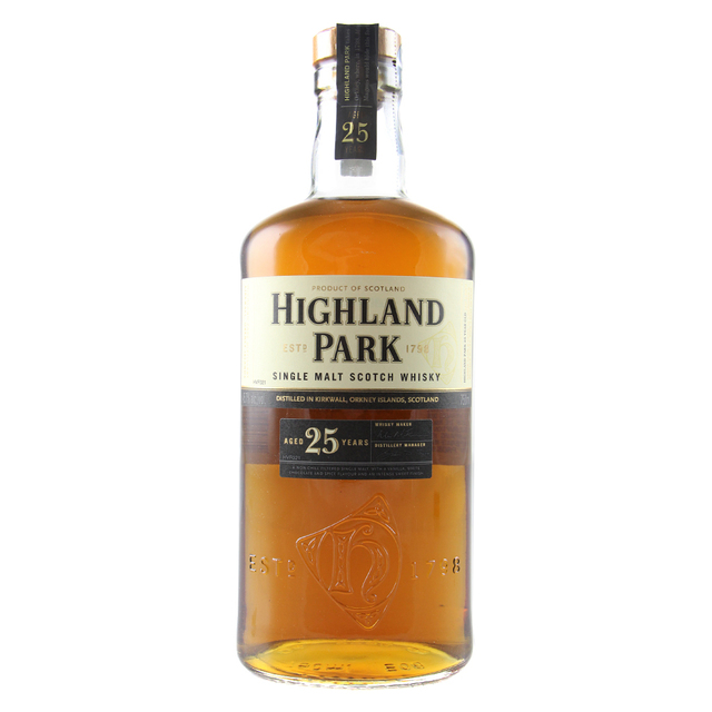 Highland Park Distillery 25 year Single Malt Scotch Whisky NV