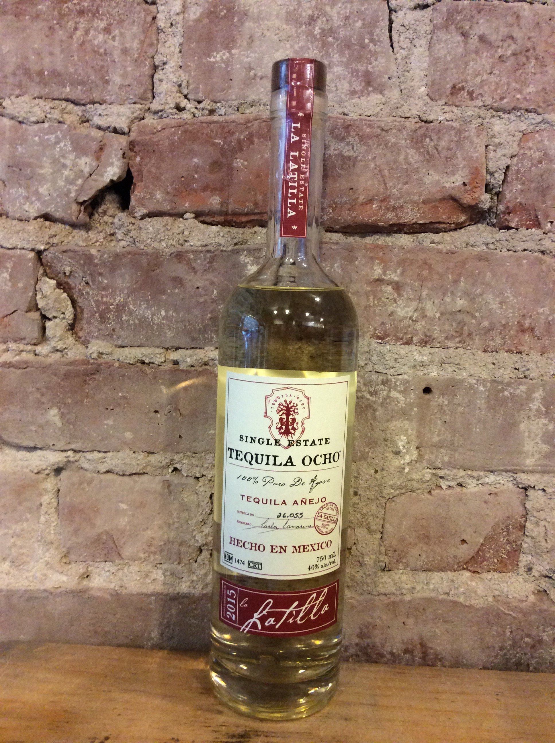 Tequila Ocho 'La Latilla' Plata Single Estate Tequila 2015 Eastside Cellars