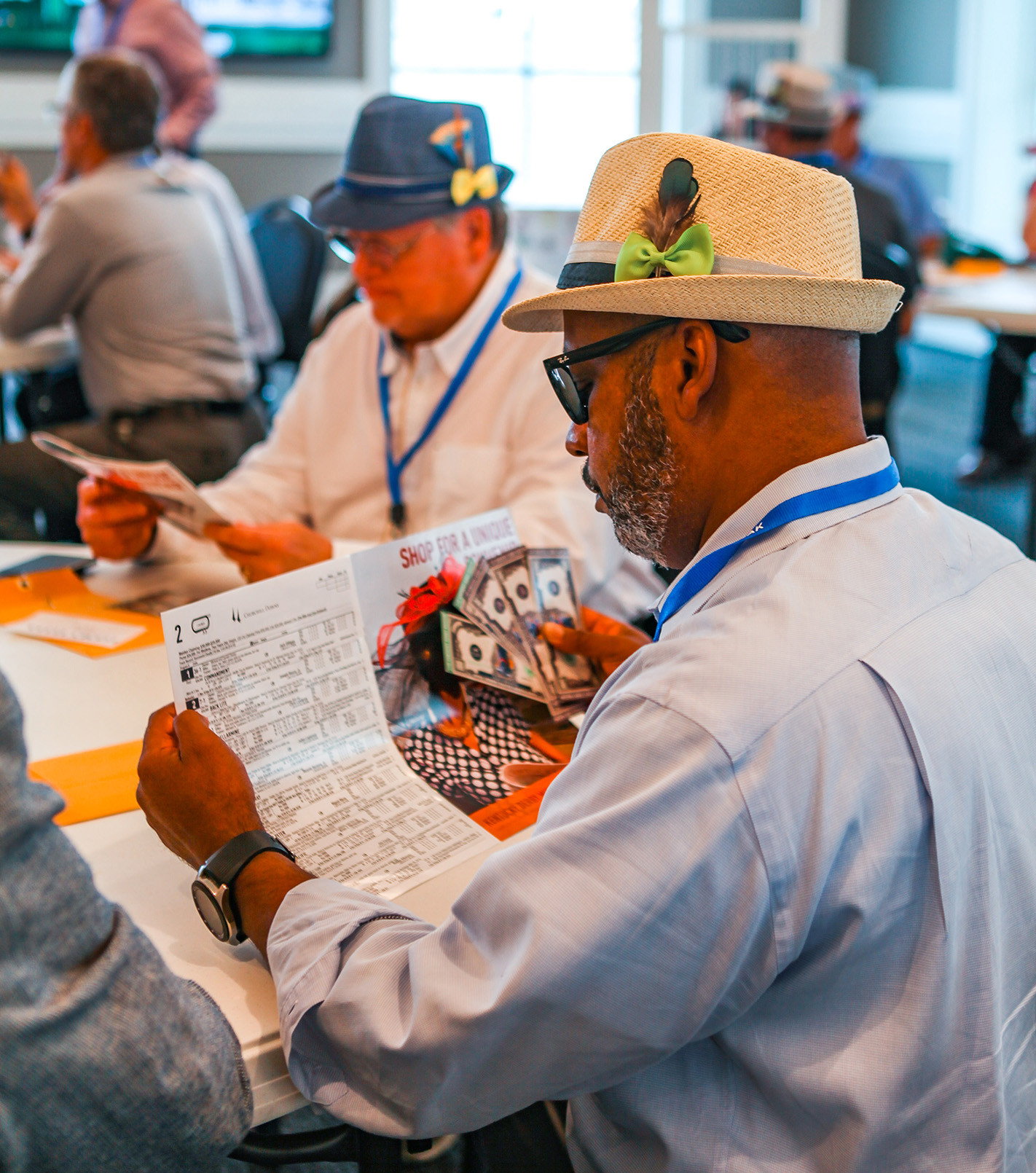a group of people participating in the race activity