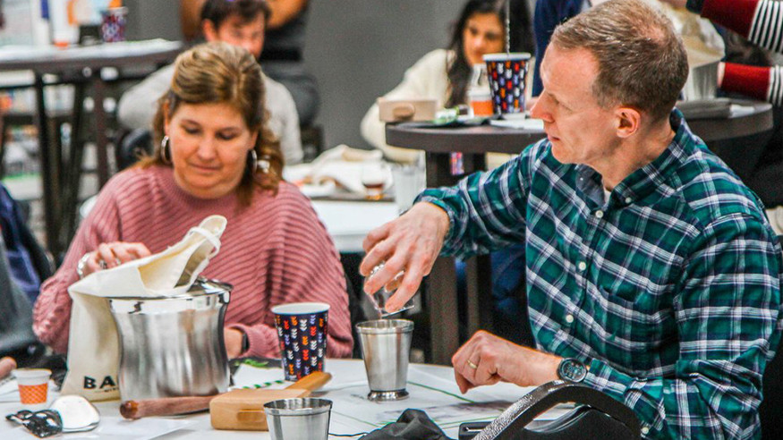 group making mint juleps