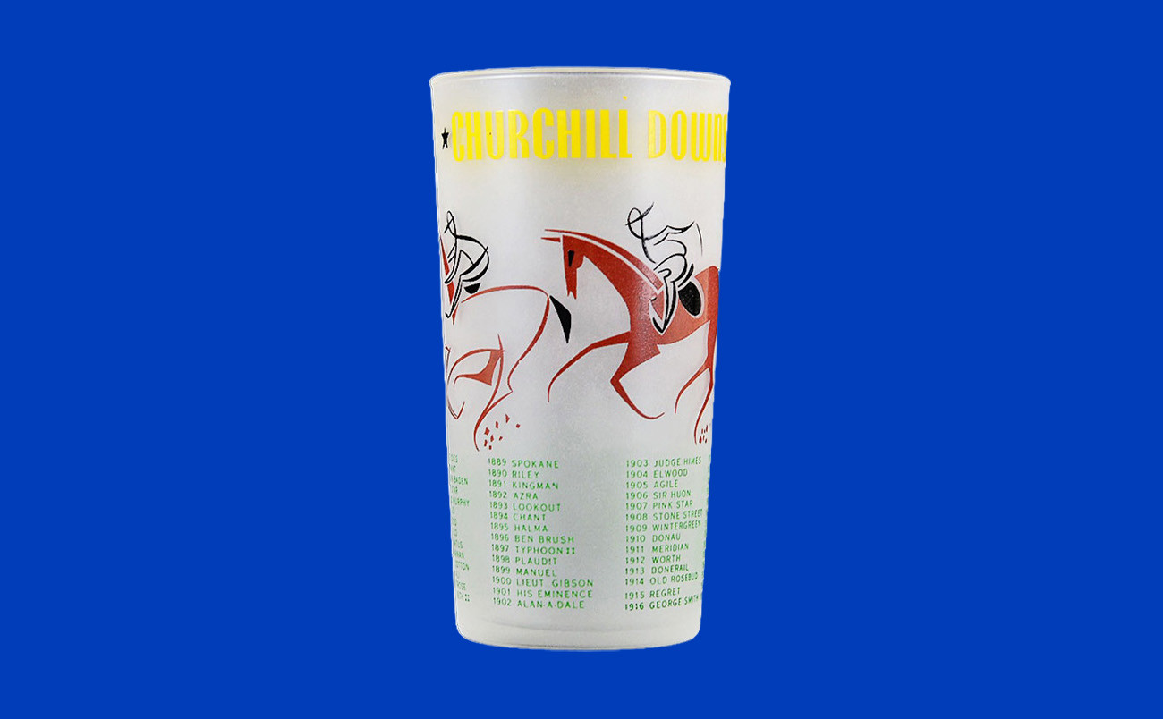 vintage 1956 derby glass