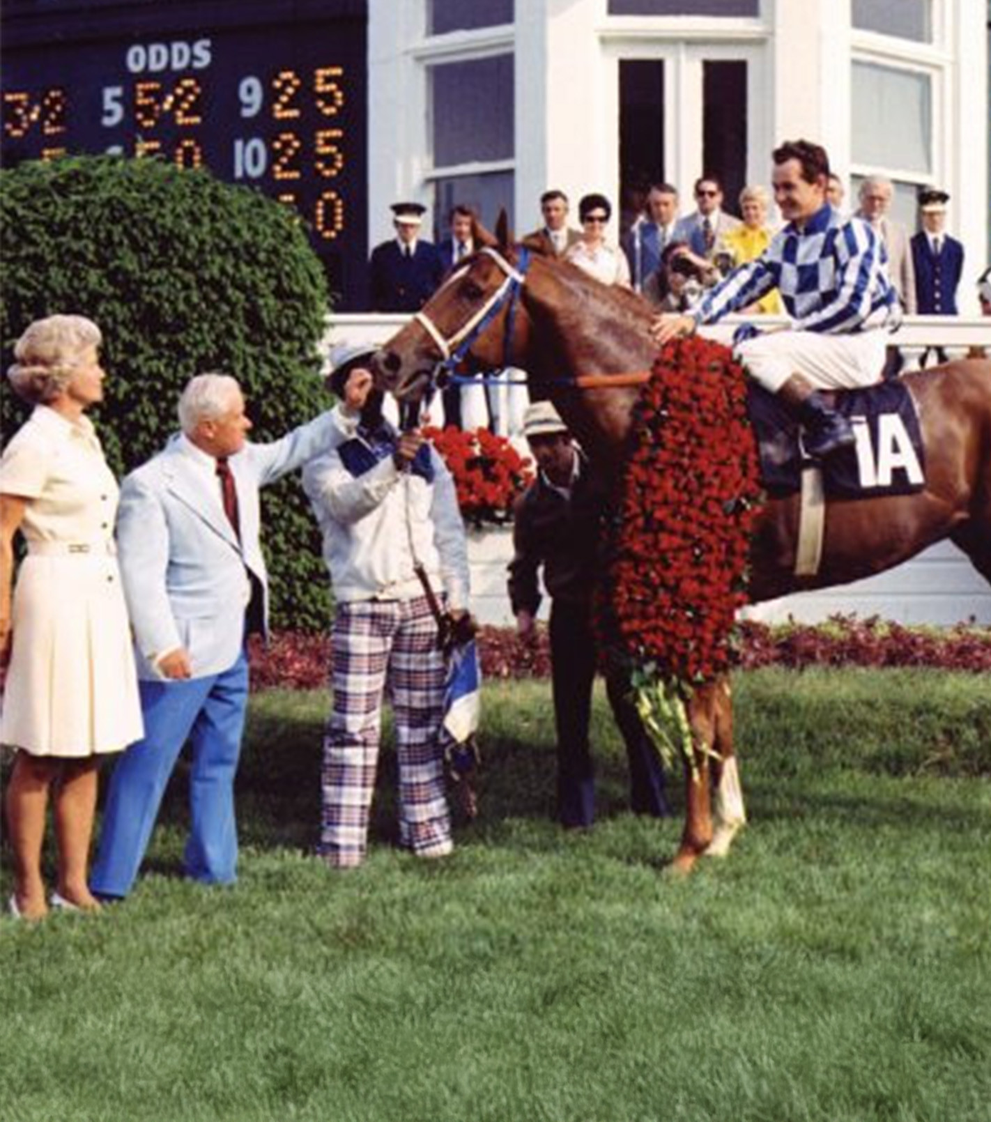 Secretariat in the winner's circle in 1973