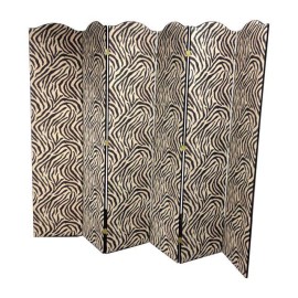 Six Panel Zebra Print Wall Divider - Retail Price: $1,400.00