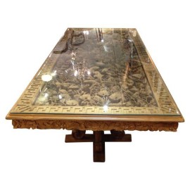 NEW Hand Carved Underwater Teak Table - Retail Price: $19,000.00