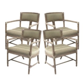 McGuire Manhattan Chairs, Set of Four - Retail Price: $7,051.00