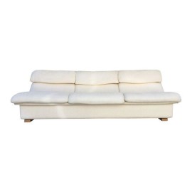 Off White Three Seater Italian Sofa