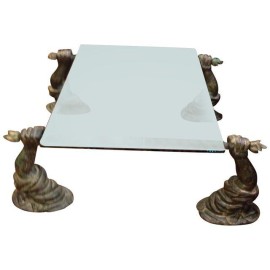 Solid Bronze & Glass Coffee Table