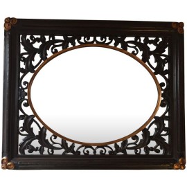 Antique Style Oval Inset Mirror