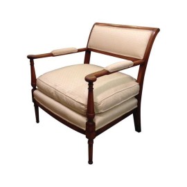 Armchair With Off White Cushion