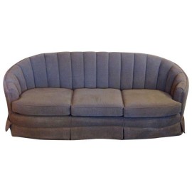 Custom Curved Channel Back Sofa