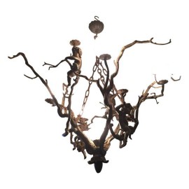 Grand Bronze Cherub Chandelier