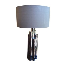 Mid-Century Chrome Cylinder Lamp