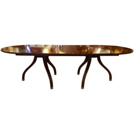 Ralph Lauren Mahogany Table + One Leaf