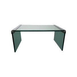 Leon Rosen Glass and Chrome Coffee Table for Pace (as is)