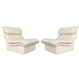Italian Off-White Chairs, A Pair