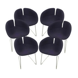 Set of Six Patricia Urquiola Fjord Purple Chairs, Original Price: $9,600.00