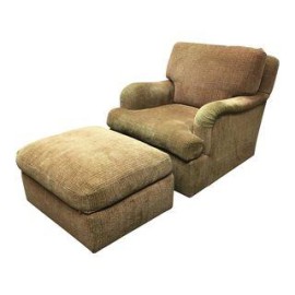 J.F. Fitzgerald Tweed Chair & Ottoman