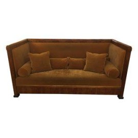 Custom British Colonial Style Mohair Sofa