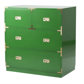 Campaign Style Emerald Green Dresser