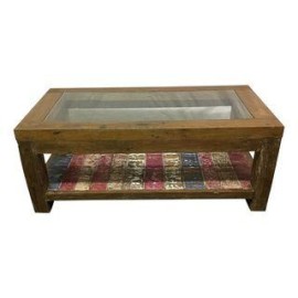 Rustic Whitewashed Coffee Table