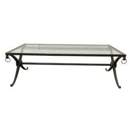 St. Tropez Metal + Glass Coffee Table
