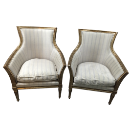 Pair of Dennis & Leen Upholstered Lounge Chairs