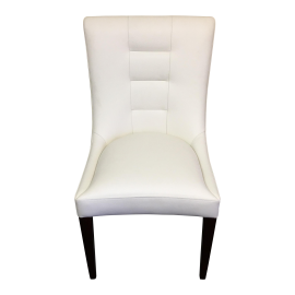 NEW Dakota Jackson White Leather Marina Odile Chair. Original Price: $2,125.