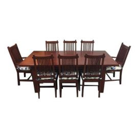 Wooden Duck Reclaimed Wood Dining Table + 8 Chairs