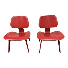 Pair of Eames Molded Plywood Lounge Chairs