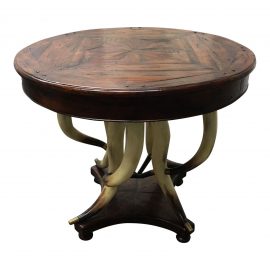 NEW Faux Horn Base Occasional Table