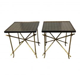 Pair of Dessin Fournir Side Tables