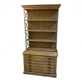 Sligh Two Drawer Cabinet + Shelves. . Original Price: $4,400.00.