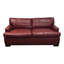 A. Rudin Red Leather Sofa