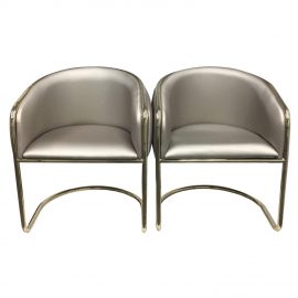 Mid-Century Thonet Barrel Chairs - A Pair