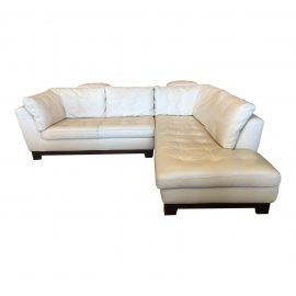 Roche Bobois Ivory Leather Serenite Sectional