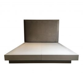 A Custom Donghia Platform Bed Upholstered in Fabric - Ginger