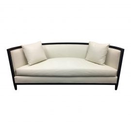 Custom Demi-Lune Leather Sofa