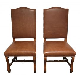 NEW Pearson Leather Side Chairs. Original Price: $5,070.00