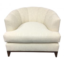 NEW Barbara Barry Channel Back Tub Chair. Original Price: $6,158.00