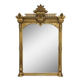 Large Edwardian Carved Gilded Mirror