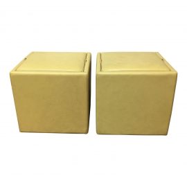 Martin Roberts Leather Nexus Storage Cubes- A Pair. Original Price: $1,900.00