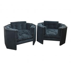 Custom Noir Mystic Chairs, a Pair. Original Price: $5,380.00