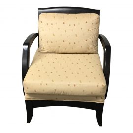 Lazar Nova Black + Fabric Arm Chair