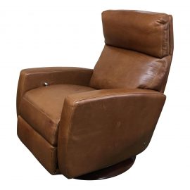 American Leather Recliner in Cognac Color Leather